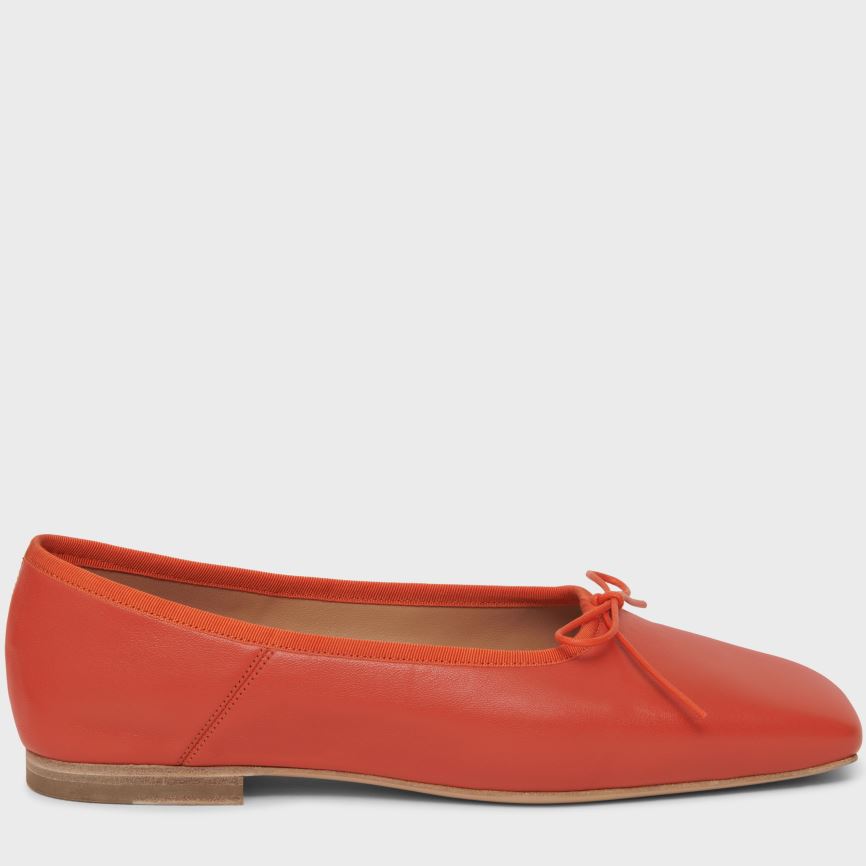 Women's Mansur Gavriel Square Toe Ballerina Ballet Flats Orange | AU M569FS